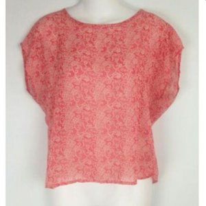 ♥ dELiA*s Orange Sheer Blouse ♥